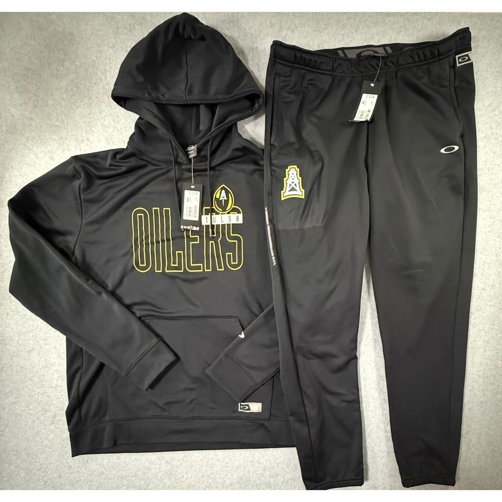 Oakley Tulsa Oilers Team Issue Enuro Hoodie XXL,Pants XL Track Suit Blackout NWT